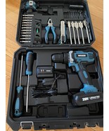 Cordless Drill Tool Kit, 20V power tools, electric screwdriver with 44 p... - £66.45 GBP