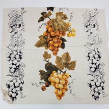 Vintage 1980s Autumn Grapes Kitchen Towel 28x15 Inch - $20.57