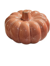 Halloween Autumn Ceramic Orange Pumpkin Harvest: Primitive 3 Inches Tall - £13.12 GBP