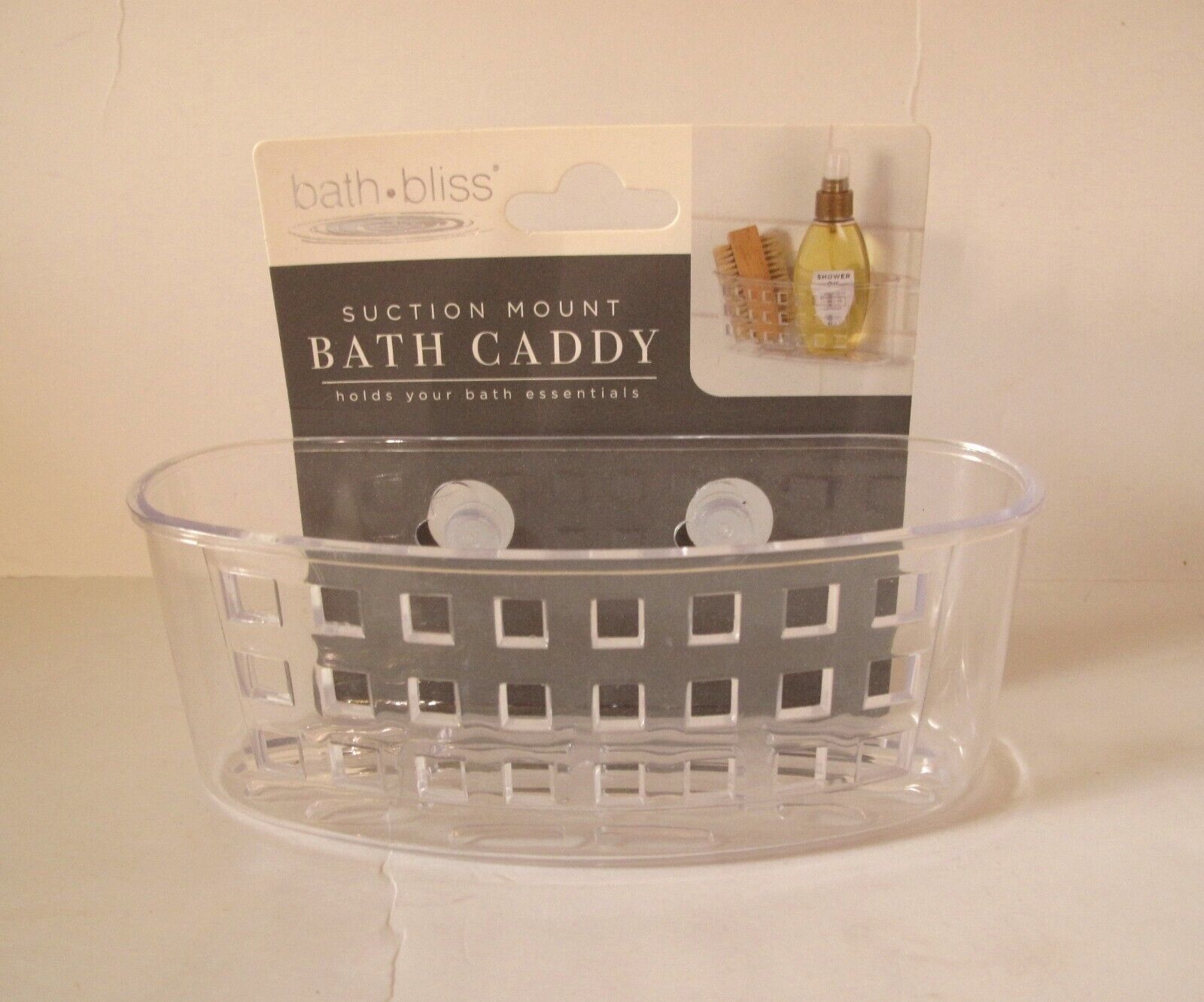 Bath Bliss Bathroom Caddy Shower Organizer Basket Suction Mount with Dra... - $7.81