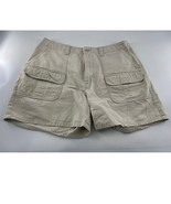 GH Bass Co Cargo Shorts Womens Size 12 Khaki Tan Cotton Pockets Hiking - $10.40