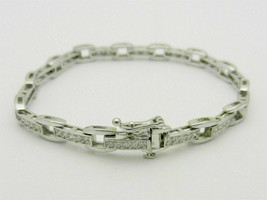 9.00Ct Round Cut Simulated Diamond Tennis Bracelet 925 Silver Gold Plated - £155.94 GBP