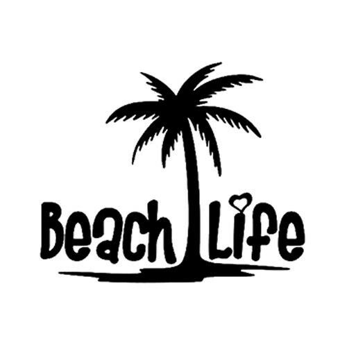2x Beach life Vinyl Decal Sticker Different colors & size for Cars/Bikes/Windows