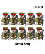 WW2 Military Building Blocks - Soviet Army Soldiers Mini Action Figures ... - $18.88