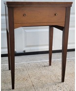 *M) Vintage Sears Roebuck Walnut Finish Wood Sewing Machine Foldable Table - $59.39
