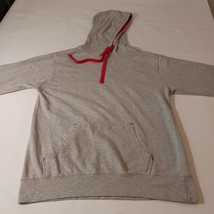 The Funky Llana Women's Gray Cotton Blend Pullover Hoodie Sweatshirt Size Large image 6