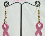 Pink ribbon dangle earrings gp second pair thumb155 crop