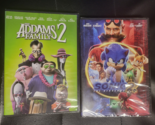 LOT OF 2 :Sonic The Hedgehog 2  + THE ADDAMS FAMILY 2 (DVD)  NEW / SEALED - £7.87 GBP