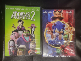 Lot Of 2 :Sonic The Hedgehog 2 + The Addams Family 2 (Dvd) New / Sealed - $9.89