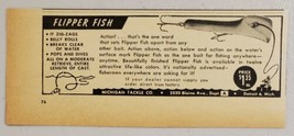 1951 Print Ad Flipper Fish Fishing Lures Michigan Tackle Co. Detroit,MI - £7.29 GBP