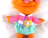 Sesame Street Dress Me Up Zoe Tyco PLush Doll 15&quot; zip button buckle Tie Rip - £8.84 GBP