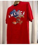 Red American Multi Colored Eagle Tee Shirt Size  2X - £7.80 GBP