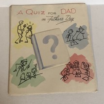 Vintage Father’s Day Card A Quiz For Dad Box4 - $3.95