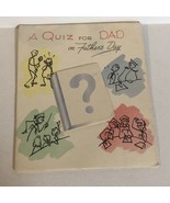 Vintage Father’s Day Card A Quiz For Dad Box4 - £3.08 GBP