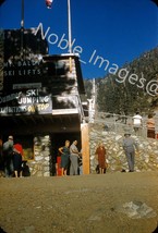 1950s Mt Baldy Ski Lifts, Entrance California Red-Border Kodachrome Slide - $3.96