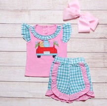 NEW Boutique Easter Eggs Truck Girls Shorts Outfit Set - £4.14 GBP+