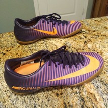 Nike Mercurial X Purple/Orange Indoor Soccer Shoes Men&#39;s Size 6.5 831966-585 - £35.83 GBP
