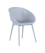 Light Baby Blue Durable Two-Piece Mesh Hollow-out Chair Polypropylene - $4,457.43 MXN