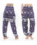 Purple ELEPHANT Pants Women Boho Pants Hippie Pants Yoga - £13.37 GBP
