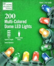 HOME ACCENTS HOLIDAY 1001 717 530 200CT MULTI-COLORED DOME LED LIGHTS 58... - $19.98