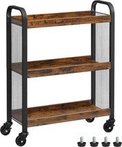 Serving Cart, Slim Kitchen Cart For Narrow Spaces, Rolling Storage Cart And - £82.16 GBP