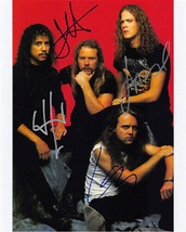 Metallica Signed Photo x4 - L. Ulrich, J. Hetfield, K. Hammett, J. Newsted - £710.62 GBP