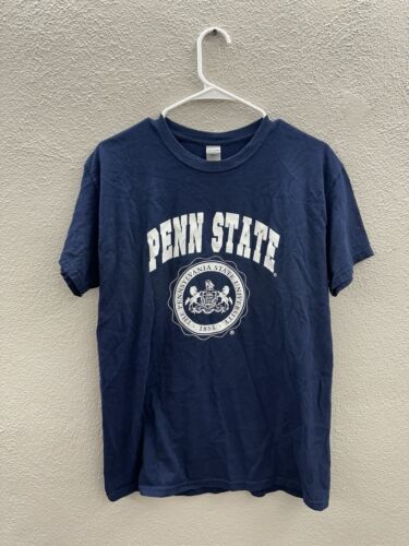 Gildan T-Shirt Size Medium Blue Short Sleeve Penn State University Logo - £9.14 GBP