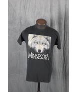 Vintage Graphic T-shirt - Minnesota Wolf Face Graphic - Men&#39;s Medium - $48.27 CAD