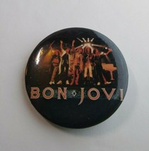 Bon Jovi Vintage 1986 Badge Button Up Pin Pinback Hard Rock Licensed Original - £16.44 GBP