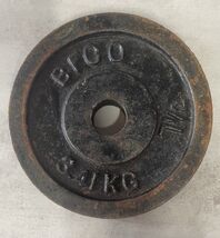 1 Vintage BFCO 7.5 lb Standard Barbell Weights – 3.4 KG - $12.58