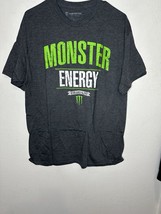 Monster Energy Drink Gray Men’s Logo  T-Shirt Size Large - $24.99