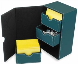 BCW Teal Leatherette Deck Box Vault LX Hold 200 Sleeved - £21.15 GBP