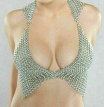 10 mm Aluminum Chainmail Bra Swimming Style Girl Clothing Intimate X-mas Gift - £37.01 GBP