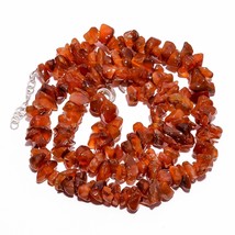 Natural Carnelian Gemstone Uncut Smooth Beads Necklace 5-12 mm 18-19&quot; UB-7702 - £8.72 GBP