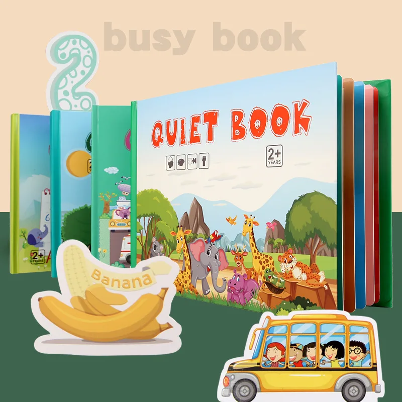 Montessori Quiet Paste Book Busy Books Children Early Learning Educational Toy - £9.45 GBP+