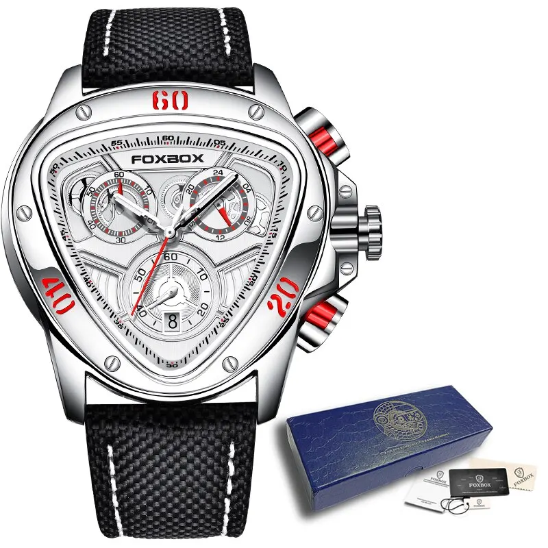 D luxury big dial chronograph quartz watch men sports watches military male wrist watch thumb200