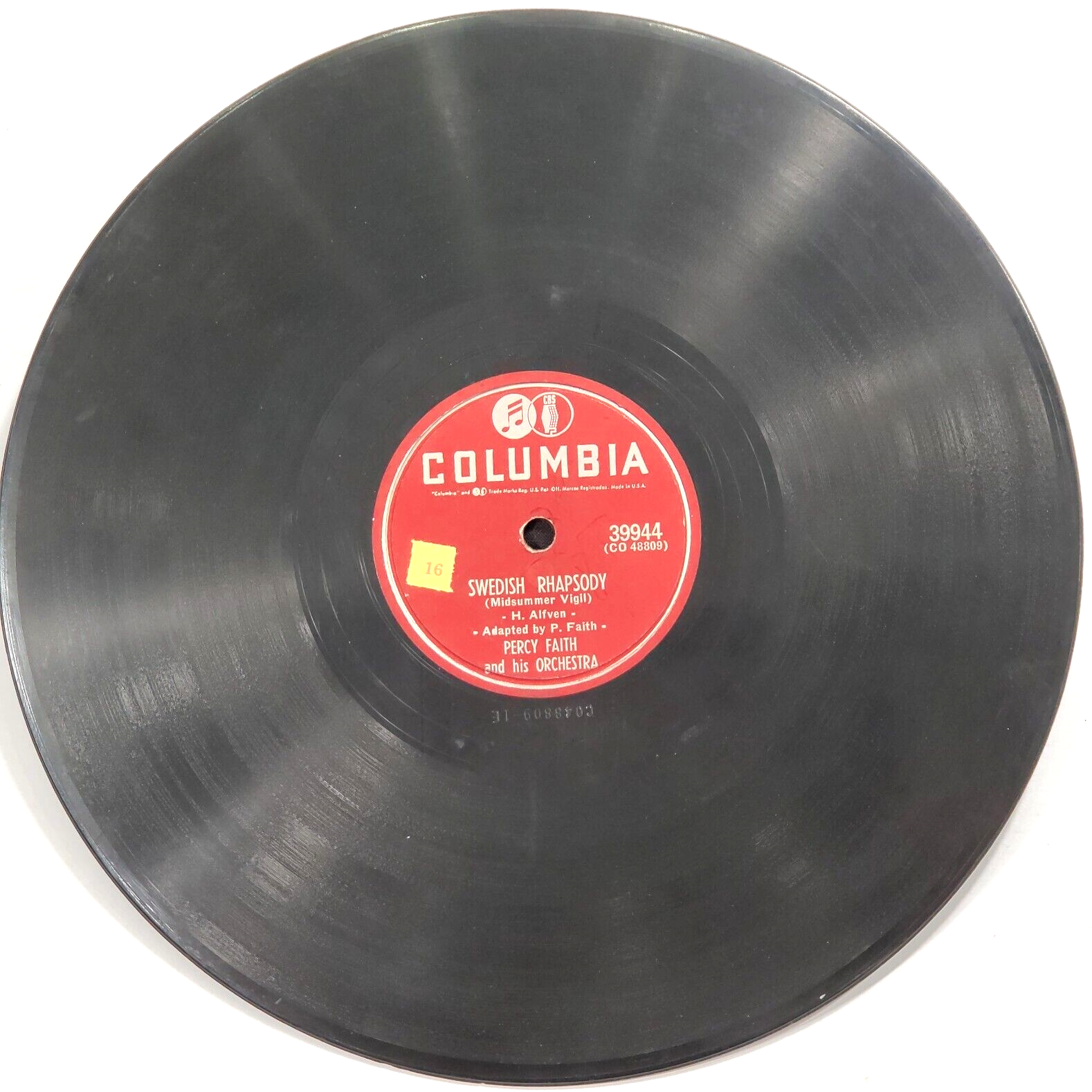 78 RPM Record 1953 Percy Faith Orchestra Swedish Rhapsody 10in Columbia ... - $8.08