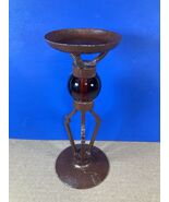 Vintage Metal ,Glass Candle Holder - $94.05