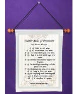 Toddler Rules of Possession - Personalized Wall Hanging (1022-1) - $19.99
