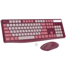Wireless Keyboard And Mouse Combo, 2.4G Full-Sized Ergonomic Keyboard Mouse, 3 D - £36.96 GBP