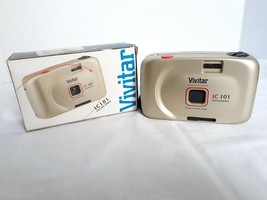 Retro VIVITAR IC 101 Panorama Focus Free 35MM Camera w Case Manual and Box - £4.55 GBP