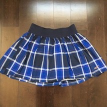 Hollister Blue White plaid skirt with elastic waist lined size XS logo - £12.45 GBP