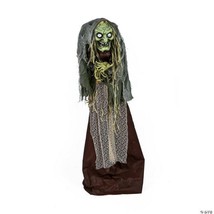 59 in. Animated Halloween Green Witch, Sound Activated (ot) - $296.99