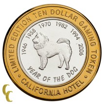 Sam Boyd&#39;s California Hotel Casino Gaming Token Year of the Dog .999 Silver - £48.24 GBP