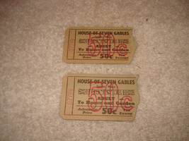 1920s 30s Ticket Stub House Of The Seven Gables Salem Massachusetts - $19.79