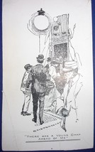 Victorian There Was A Young Chap Ahead Of Me Pencil Etched Card Early 1900s - $4.99