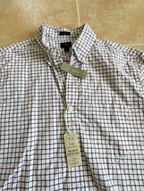 J. Crew Slim Cotton  Plaid button shirt Men size M - £33.13 GBP