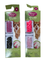 Whisker City Kitty Caps Cat Nail Caps 40 Pink &amp; Pink Polka Dots MEDIUM P... - $20.29