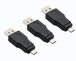 Usb 2.0 Adapter A Male To Micro Male Black (3 Pack) Usb A Male To Micro ... - £11.96 GBP