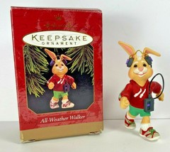 Hallmark Keepsake 1997 ALL WEATHER WALKER Exercise Rabbit Christmas Ornament - £8.59 GBP
